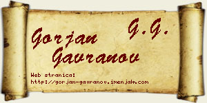 Gorjan Gavranov vizit kartica